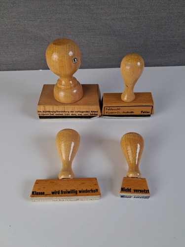 4er set vintage schulstempel - vintage,