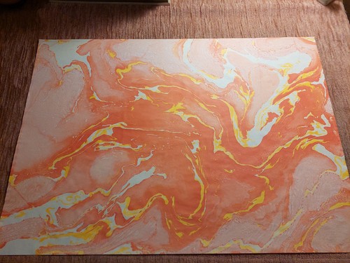 Schönes hand marmorpapier 401 - marmorpapier,