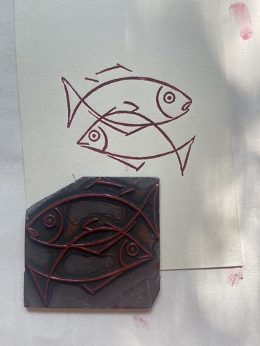 Klischee buchdruck stempel - ,